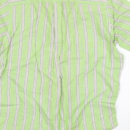 Mens UK Size M Murphy & Nye Green  Button-Up Short Sleeve Casual Shirt