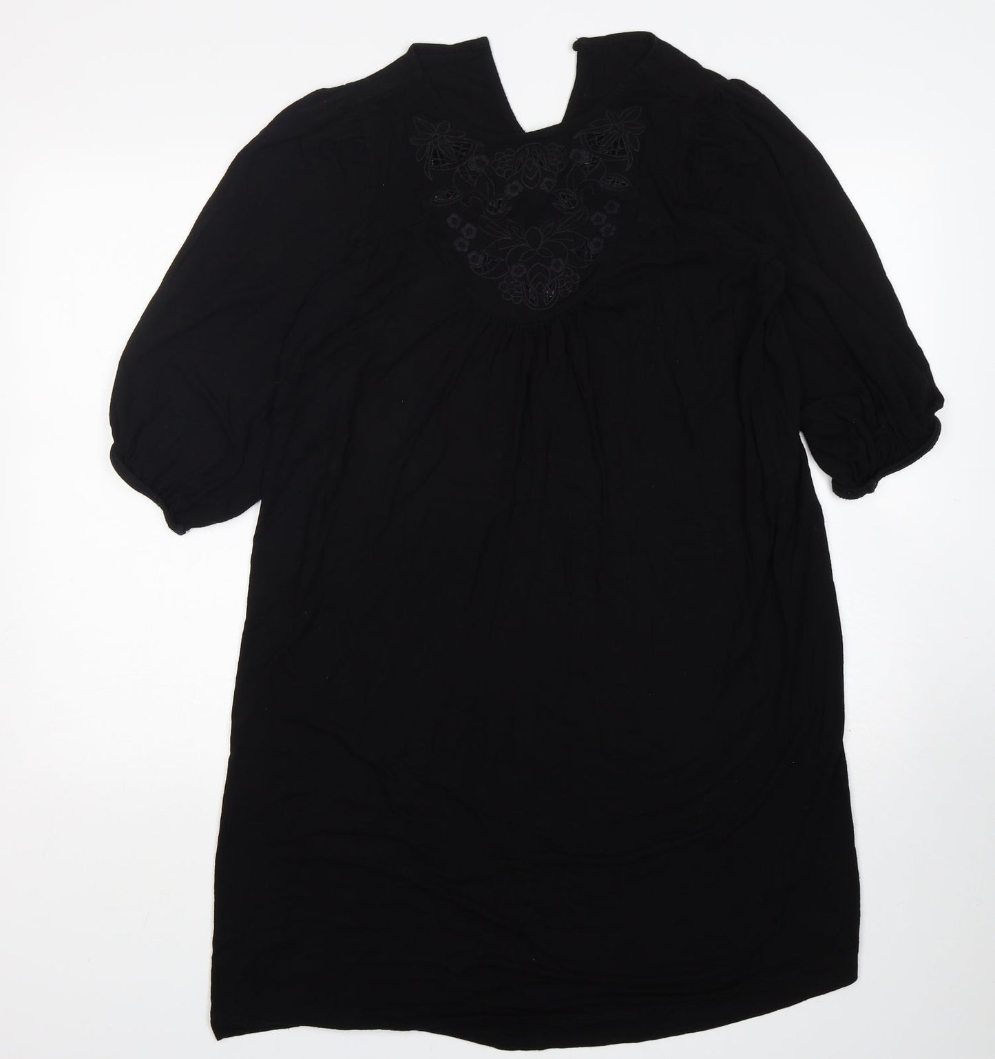 NEXT Womens Black  Viscose T-Shirt Dress  Size 10  Round Neck