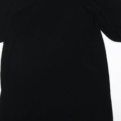 NEXT Womens Black  Viscose T-Shirt Dress  Size 10  Round Neck