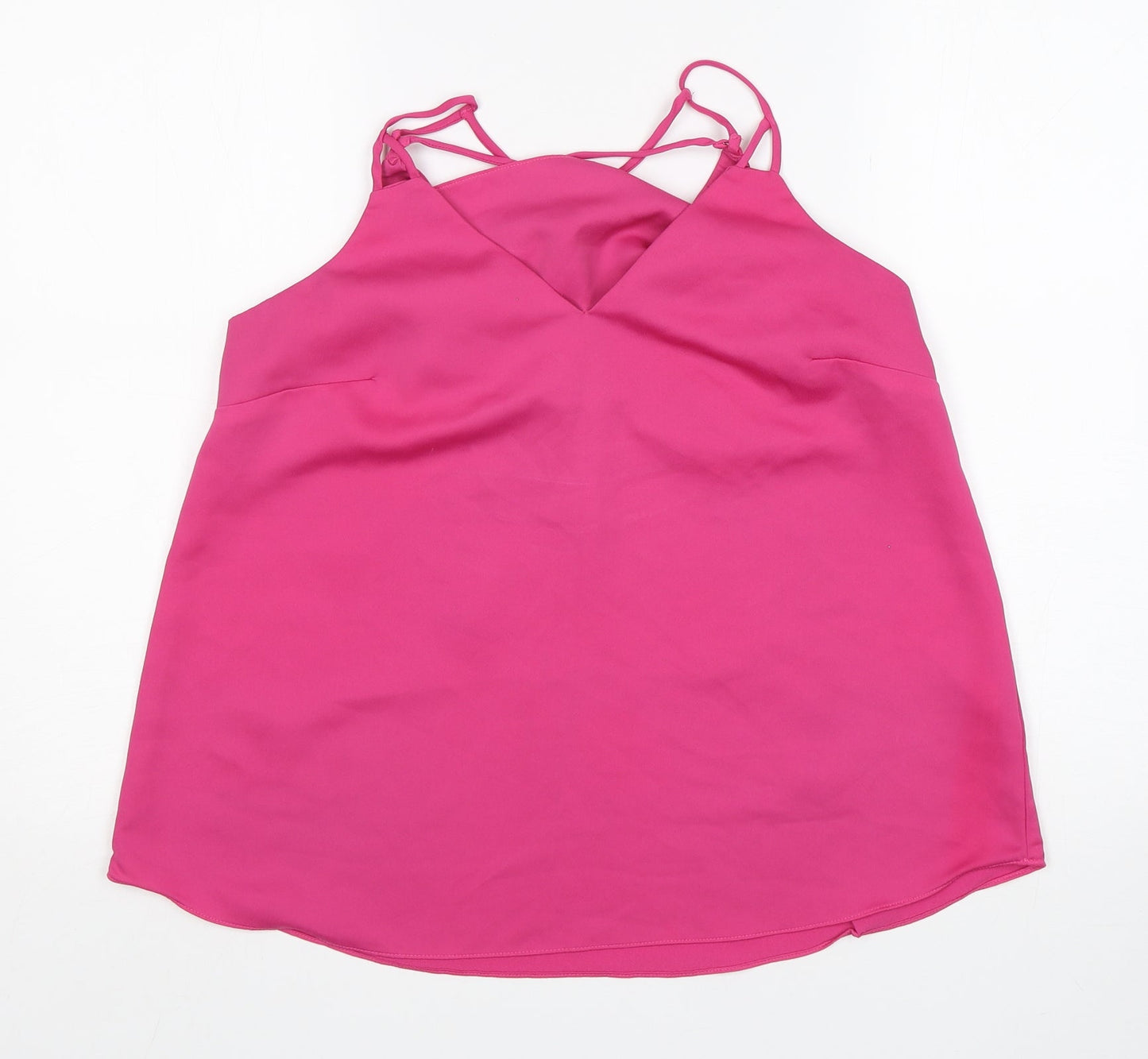 Womens UK Size 12 NEXT Pink Basic Blouse