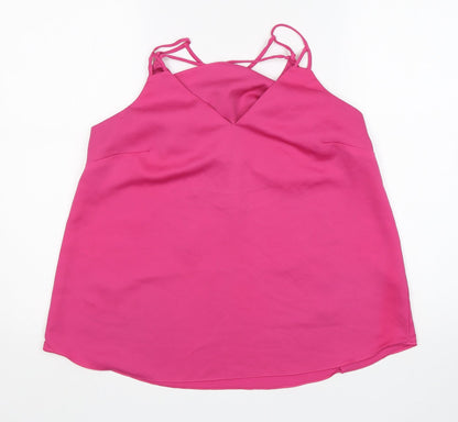 Womens UK Size 12 NEXT Pink Basic Blouse