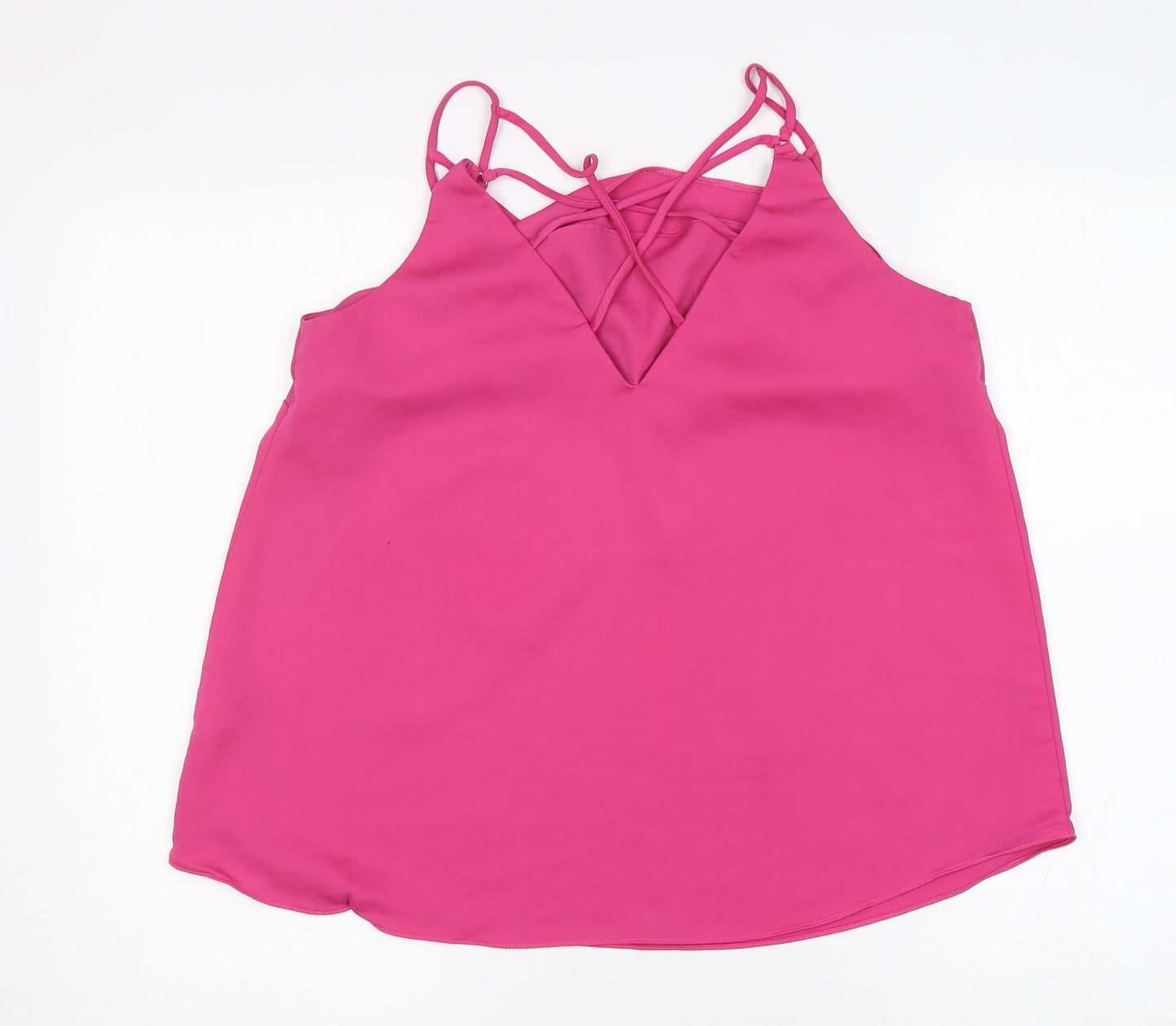 Womens UK Size 12 NEXT Pink Basic Blouse
