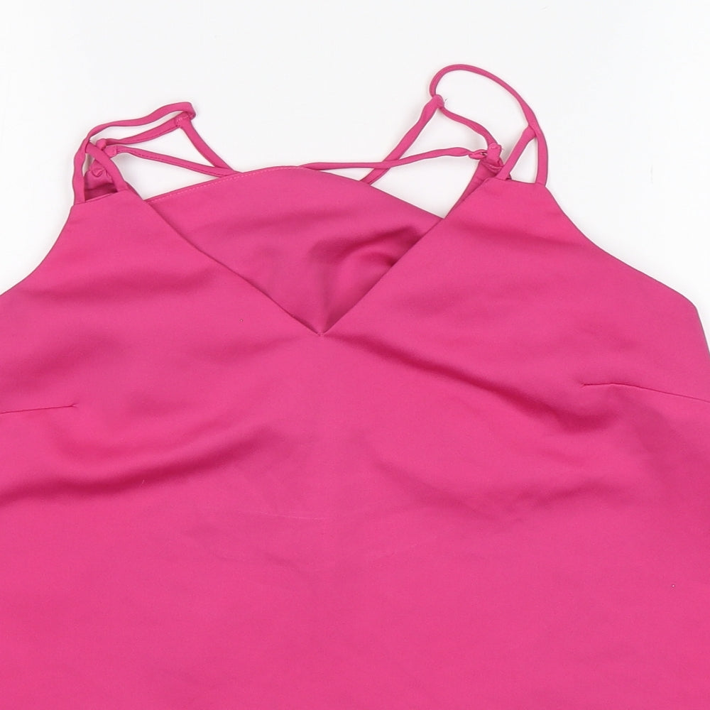 Womens UK Size 12 NEXT Pink Basic Blouse