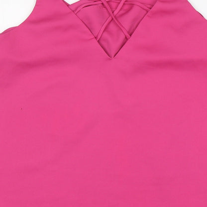Womens UK Size 12 NEXT Pink Basic Blouse