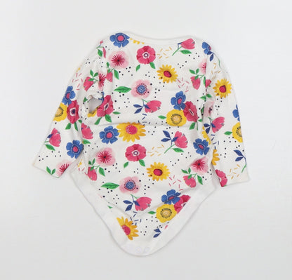 F&F Girls Multicoloured Floral Cotton Leotard One-Piece Size 3-6 Months