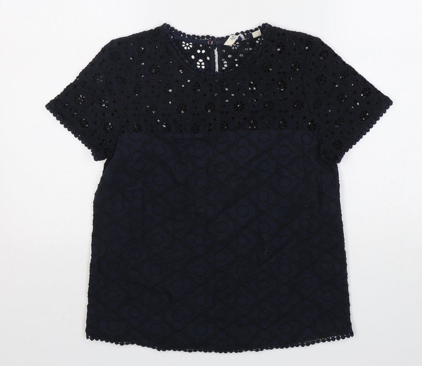 Womens UK Size 8 Jack Wills Blue Basic T-Shirt