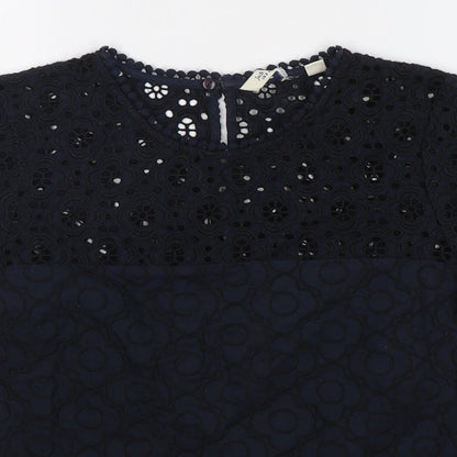 Womens UK Size 8 Jack Wills Blue Basic T-Shirt