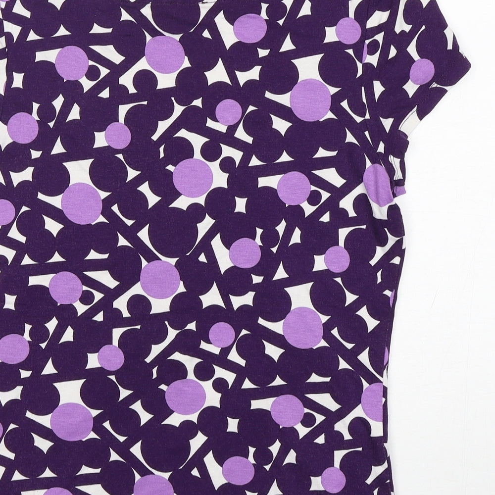 Womens UK Size 10 Phase Eight Purple Basic T-Shirt