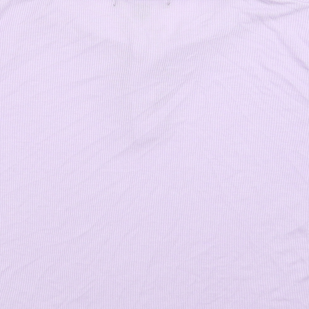 Primark Womens Purple  Viscose Basic Polo Size L Collared