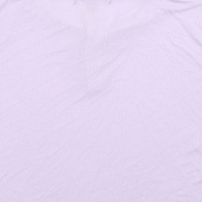 Primark Womens Purple  Viscose Basic Polo Size L Collared