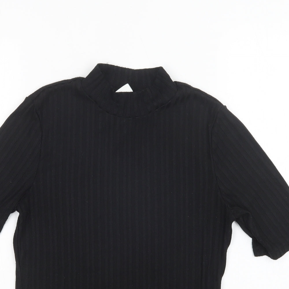 Womens UK Size S H&M Black Basic Blouse