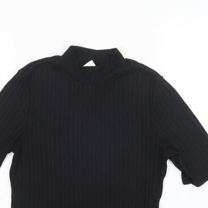 Womens UK Size S H&M Black Basic Blouse