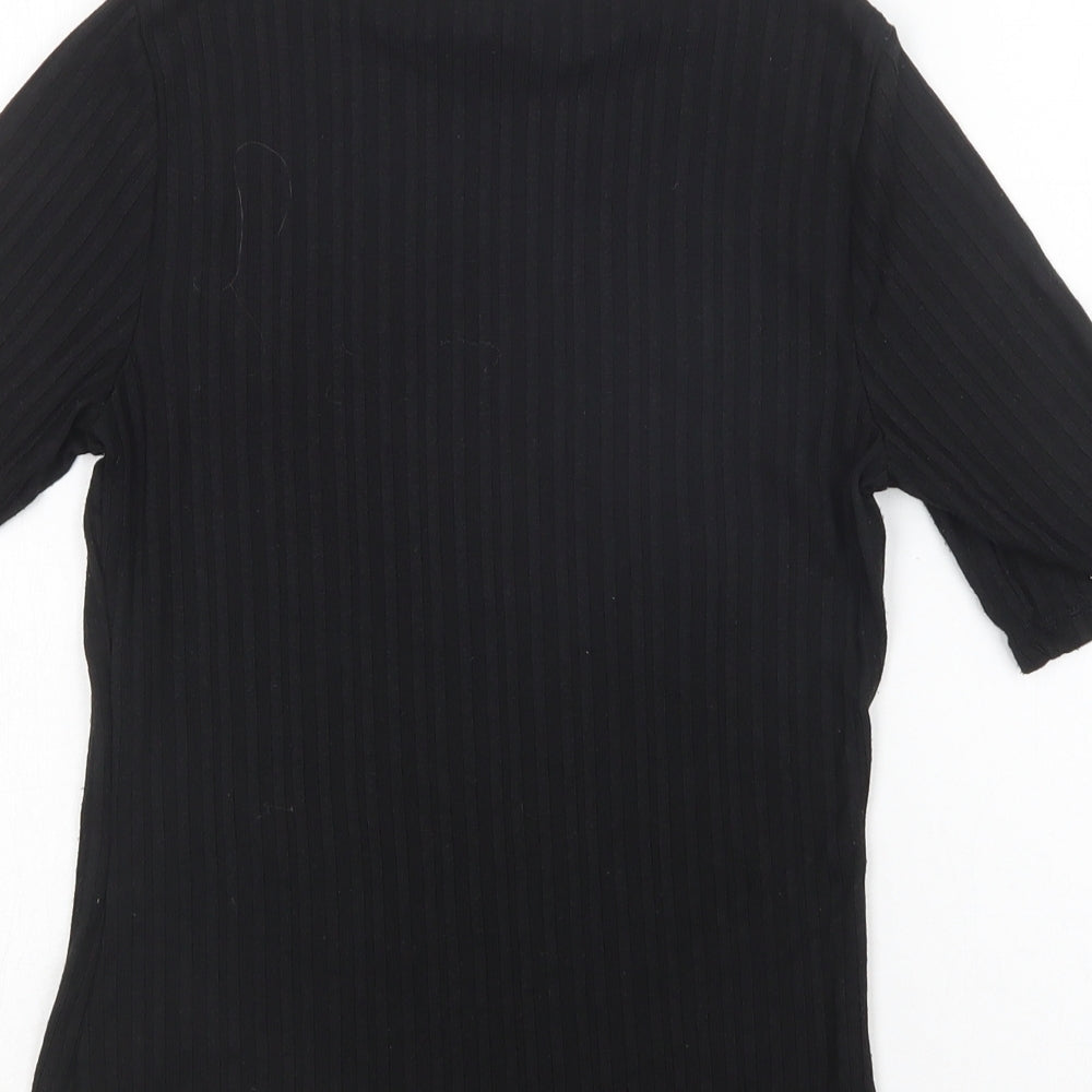 Womens UK Size S H&M Black Basic Blouse