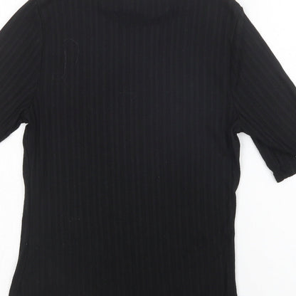 Womens UK Size S H&M Black Basic Blouse