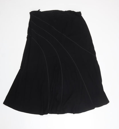 CC Womens Black  Viscose A-Line Skirt Size 2XL