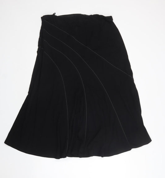 CC Womens Black  Viscose A-Line Skirt Size 2XL