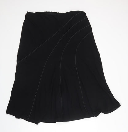 CC Womens Black  Viscose A-Line Skirt Size 2XL