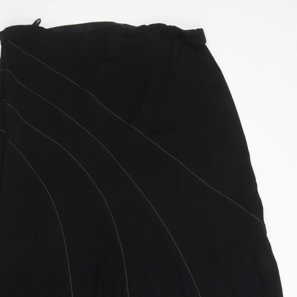 CC Womens Black  Viscose A-Line Skirt Size 2XL