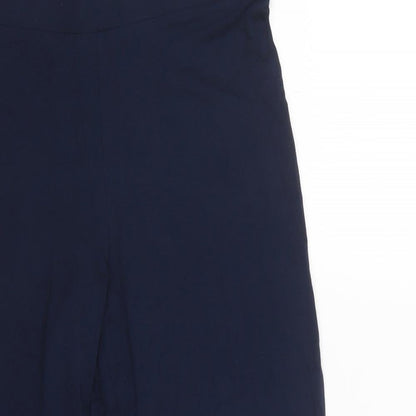 M&S Womens Blue  Viscose Chino Leggings Size 10 L21 in