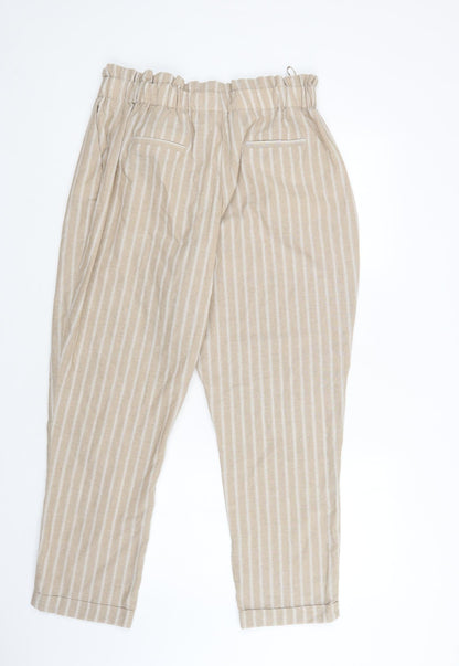 Womens UK Size 14 Peacocks Regular Fit  Beige Trousers