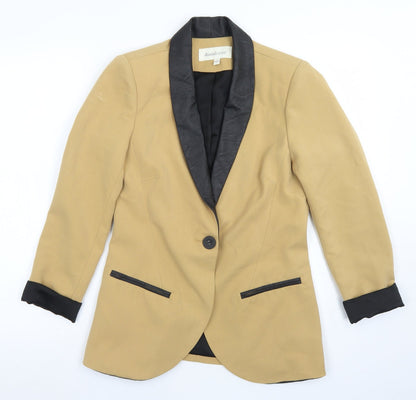 Daniel Rainn Womens Brown  Polyester Jacket Blazer Size S