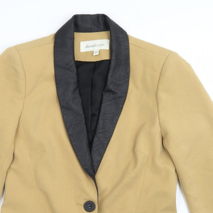 Daniel Rainn Womens Brown  Polyester Jacket Blazer Size S