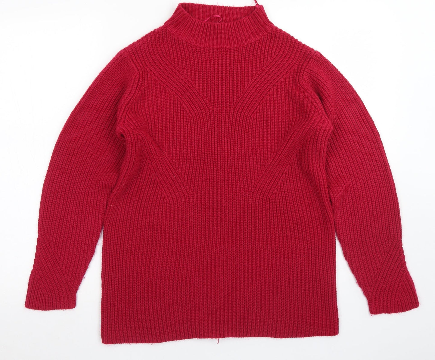 Damart Womens Purple Mock Neck  Acrylic Pullover Jumper Size 14