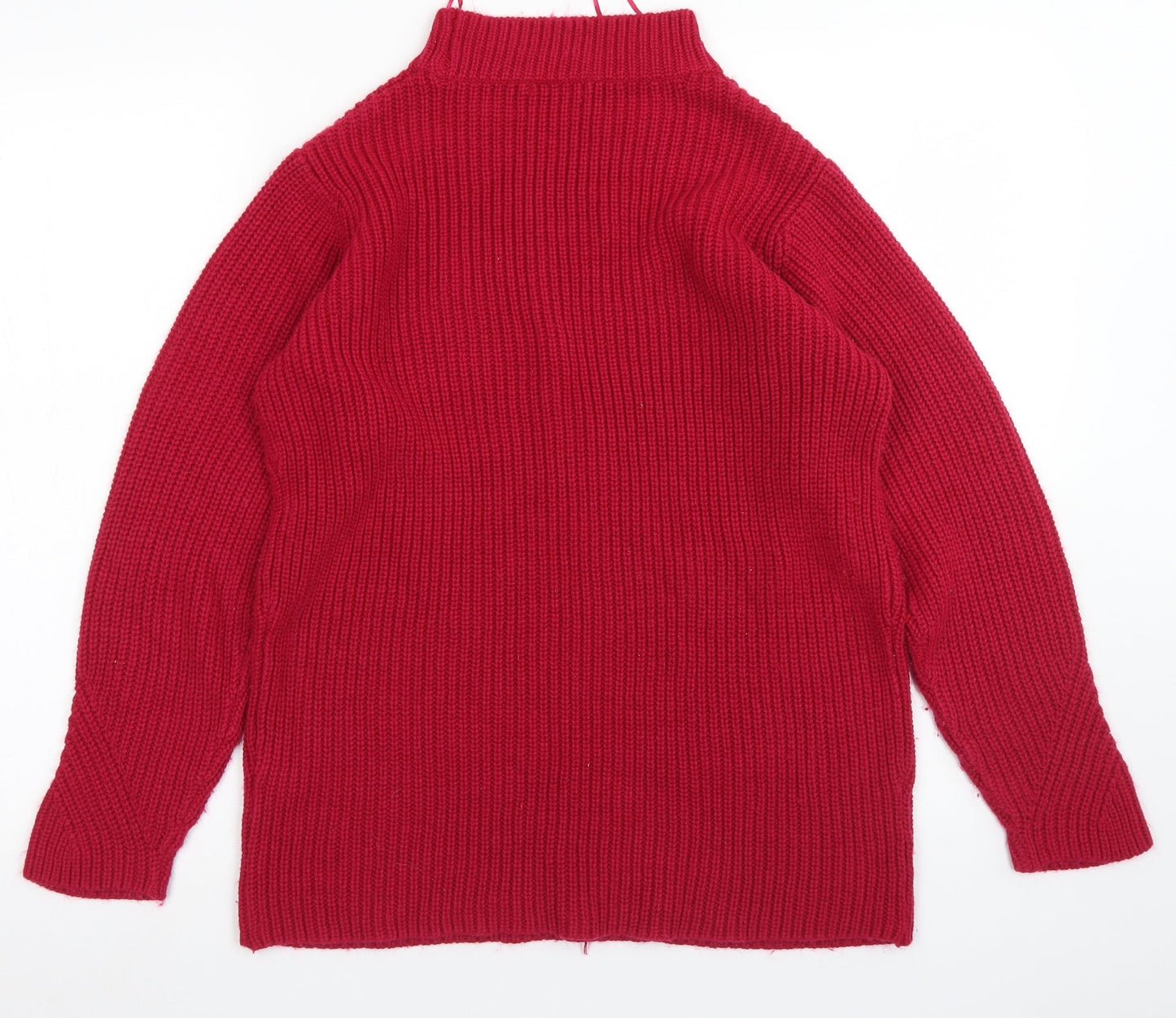 Damart Womens Purple Mock Neck  Acrylic Pullover Jumper Size 14