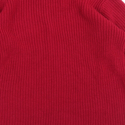 Damart Womens Purple Mock Neck  Acrylic Pullover Jumper Size 14