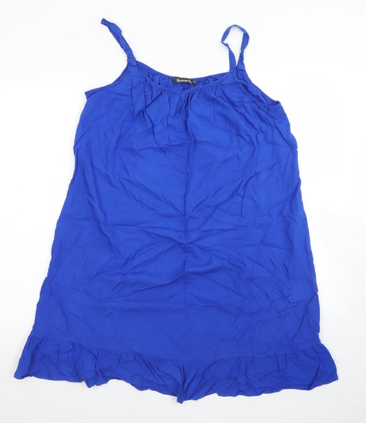 Bonmarché Womens Blue  Viscose Tank Dress  Size 12  Round Neck