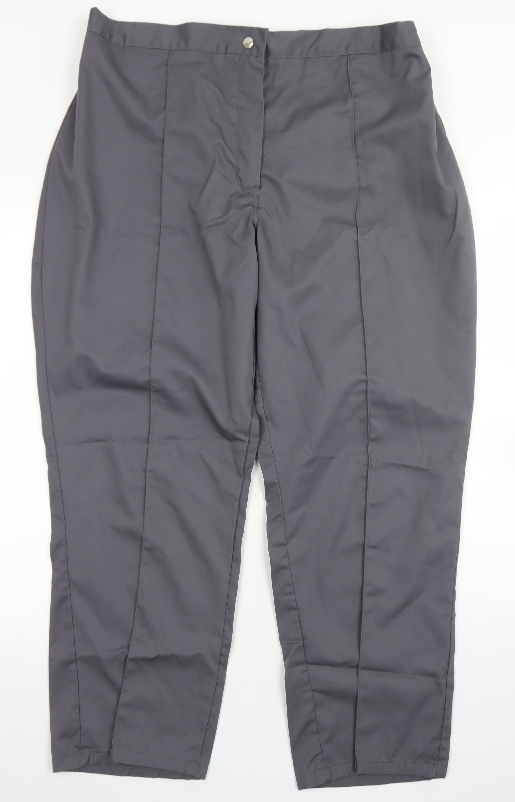 Womens UK Size 22 Alexandra Regular Fit Dress Pants Grey Trousers
