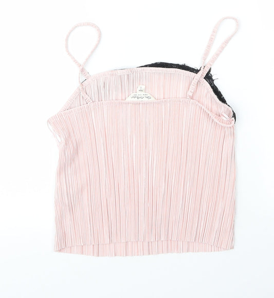 Womens UK Size 8 Miss Selfridge Pink Camisole Blouse