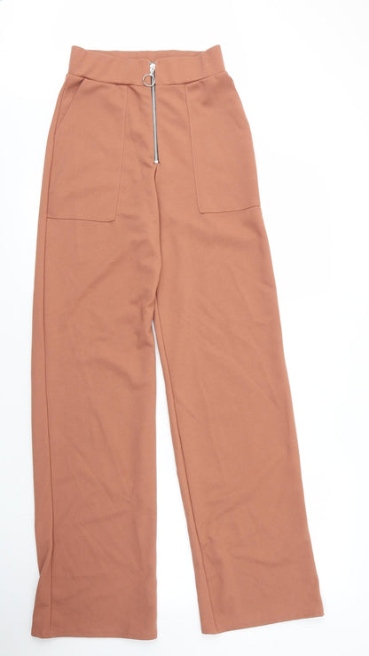 Womens UK Size 10 PRETTYLITTLETHING Regular Fit  Beige Trousers