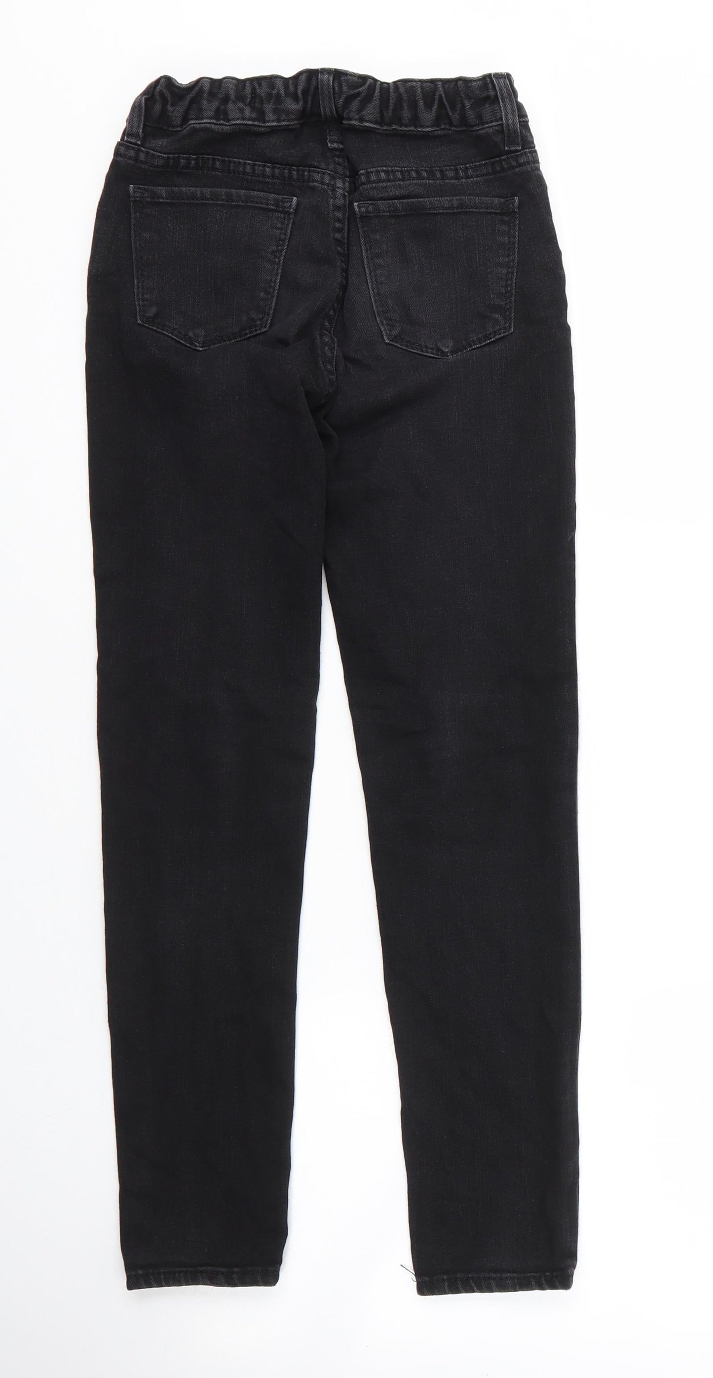 Gap Girls Black  Cotton Skinny Jeans Size 10 Years L24 in Regular Zip
