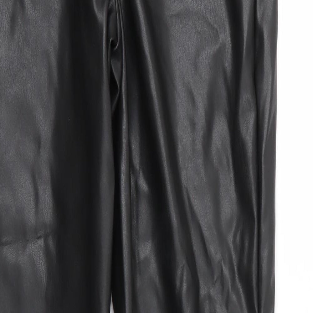 Womens UK Size 10 Missguided Regular Fit Carrot Black Trousers