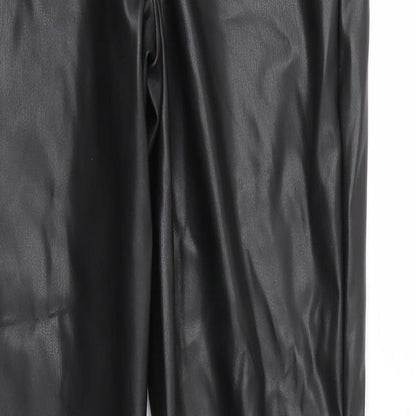 Womens UK Size 10 Missguided Regular Fit Carrot Black Trousers