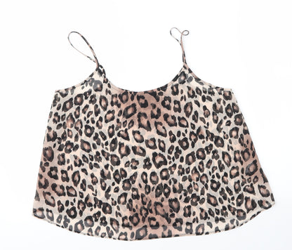 Womens UK Size 10 Topshop Beige Camisole Blouse