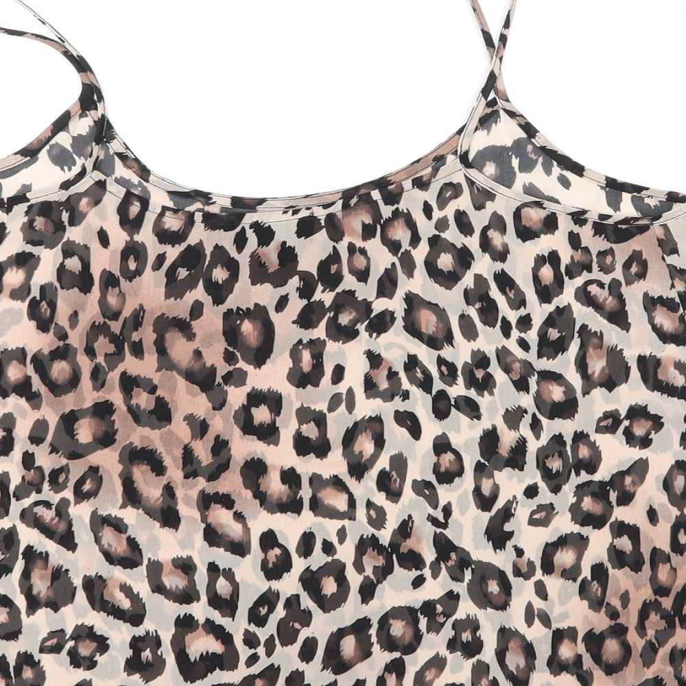 Womens UK Size 10 Topshop Beige Camisole Blouse