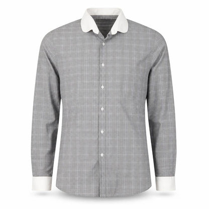 Mens UK Size 15.5 Limehaus Grey  Button-Up Long Sleeve Casual Shirt