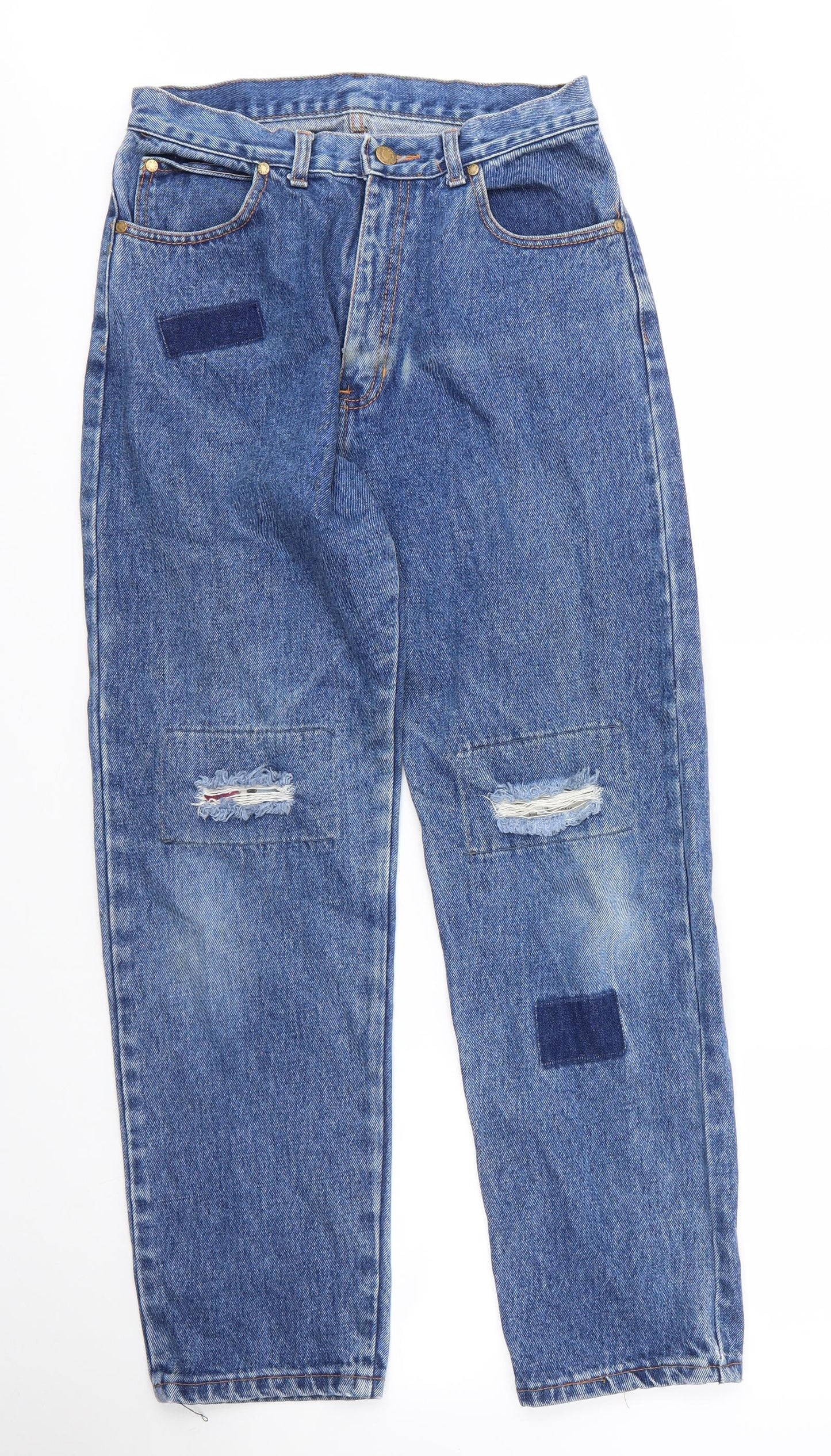 Europa Womens Blue  Cotton Mom Jeans Size 28 in L28 in Regular Zip