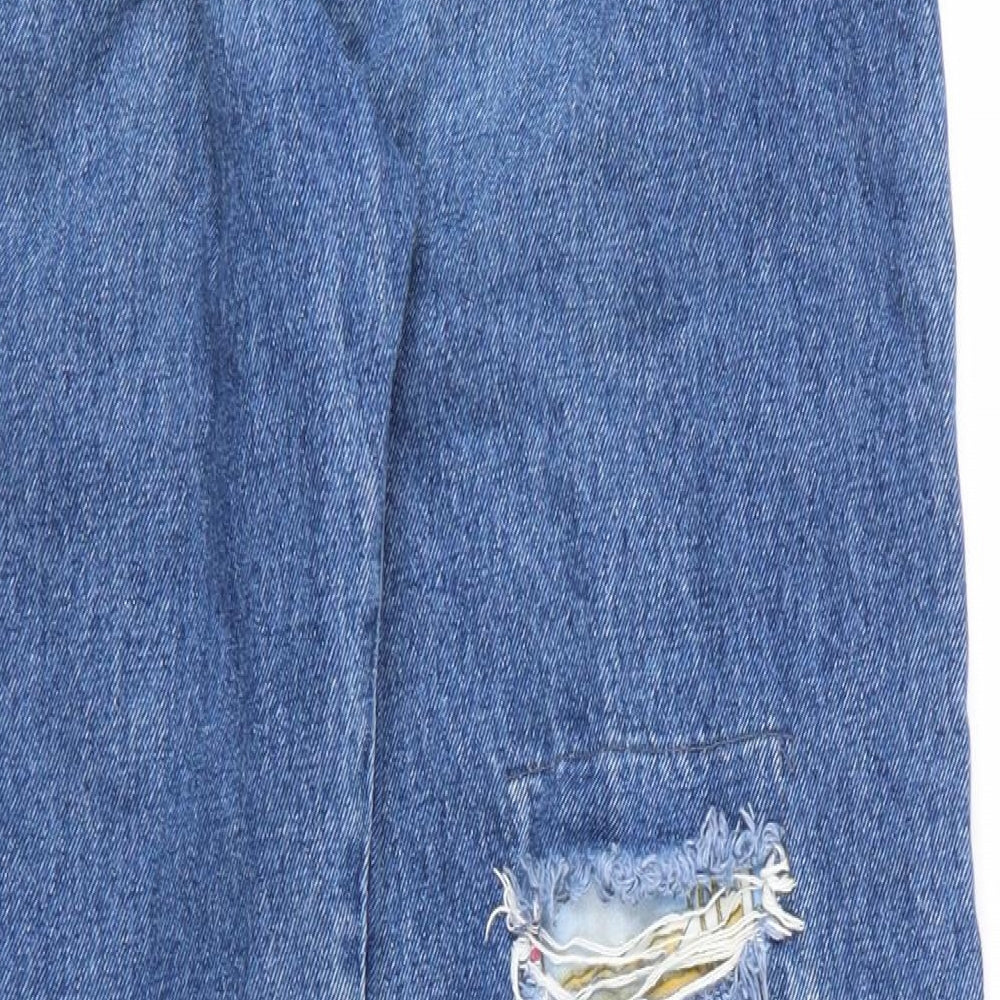 Europa Womens Blue  Cotton Mom Jeans Size 28 in L28 in Regular Zip