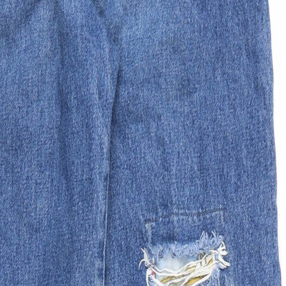 Europa Womens Blue  Cotton Mom Jeans Size 28 in L28 in Regular Zip