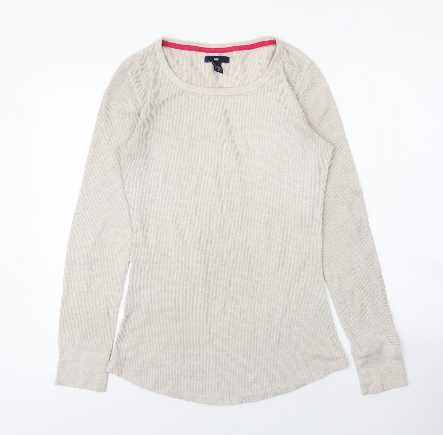Gap Womens Beige Round Neck  Cotton Pullover Jumper Size S