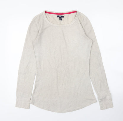 Gap Womens Beige Round Neck  Cotton Pullover Jumper Size S