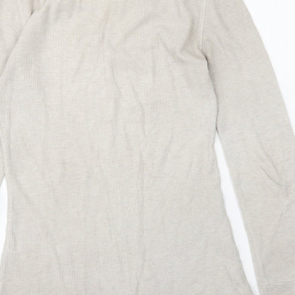 Gap Womens Beige Round Neck  Cotton Pullover Jumper Size S