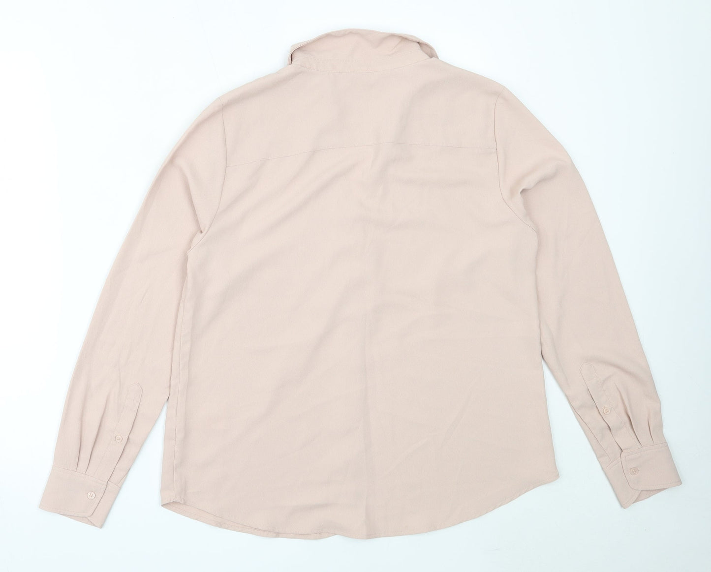 Womens UK Size M H&M Pink Basic Button-Up
