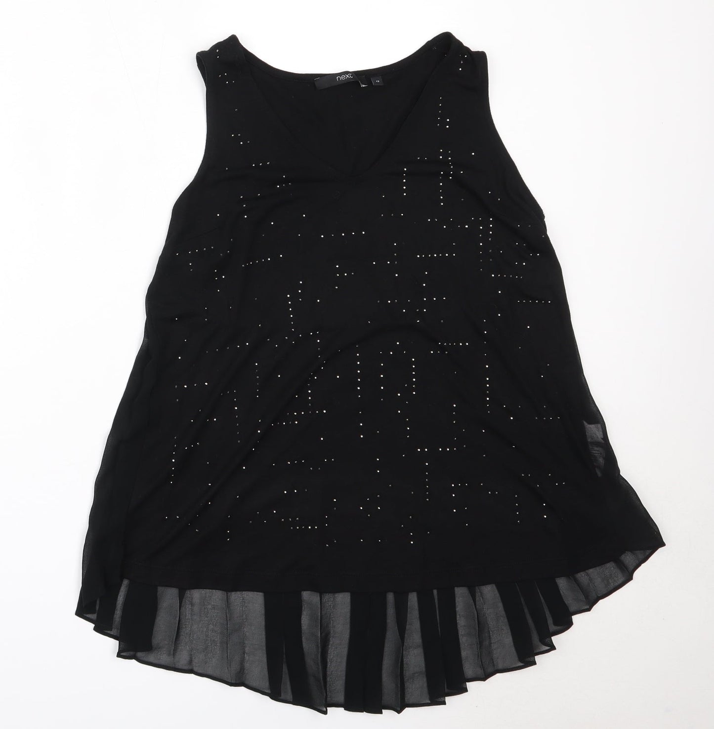 Womens UK Size 12 NEXT Black Basic Blouse