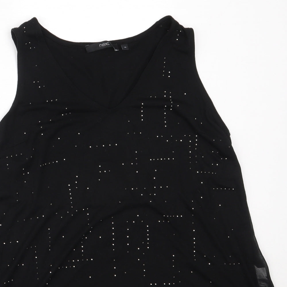 Womens UK Size 12 NEXT Black Basic Blouse