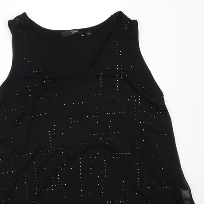 Womens UK Size 12 NEXT Black Basic Blouse