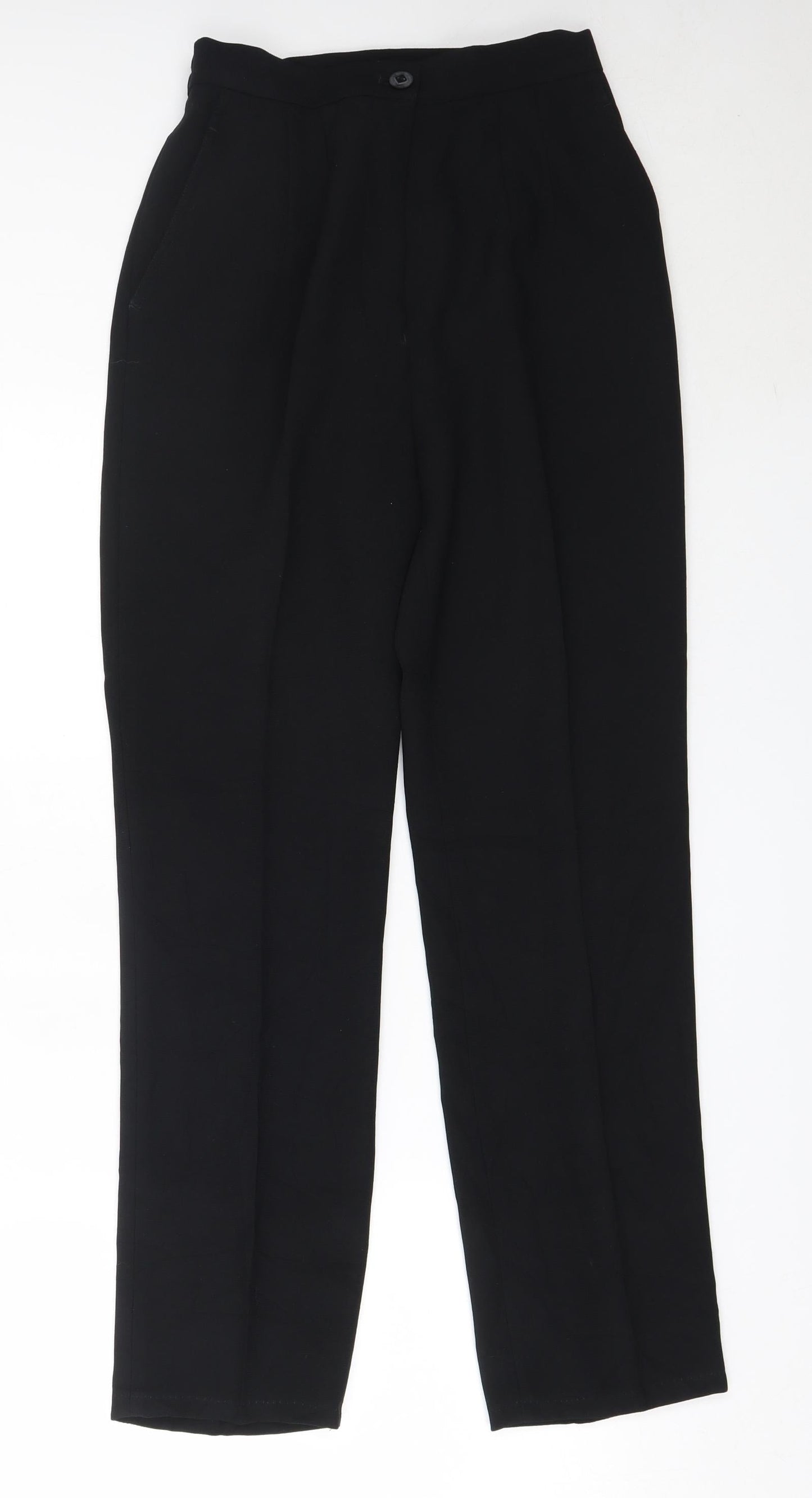 Womens UK Size 38 Preworn Regular Fit  Black Trousers